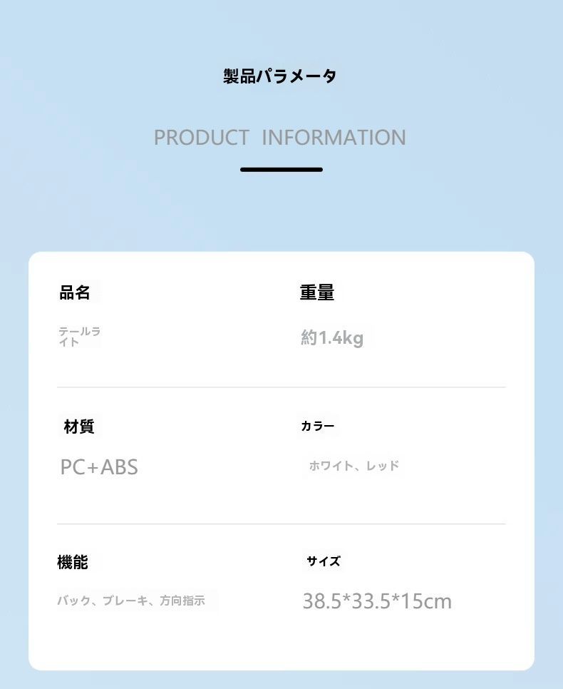 簡単装着 リア外装パーツ