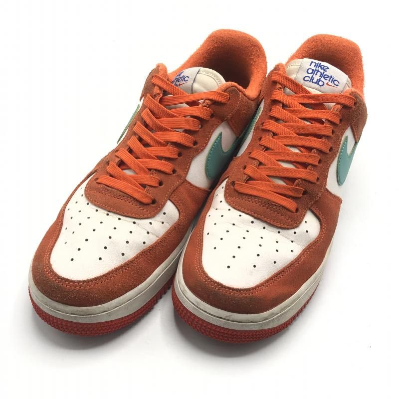 【中古】NIKE AIR FORCE1 Low '07 LV8 Athletic Club Rush Orange/Washed Teal-White スニーカー 27cm DH7568-800 オレンジ ブルー ホワイト ナイキ[10]
