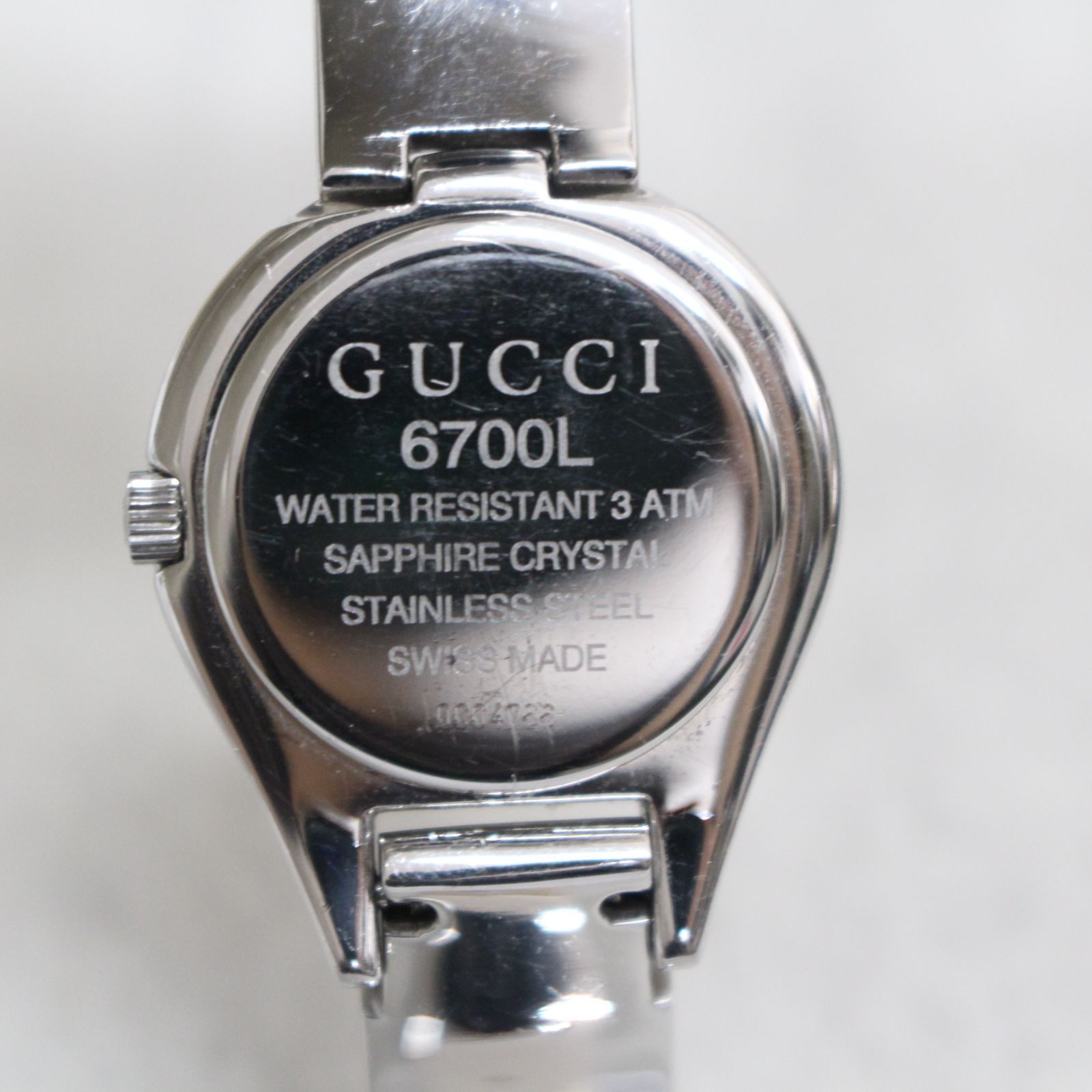 S009)【電池交換済み】GUCCI/グッチ ラウンドフェイス 腕時計 6700L