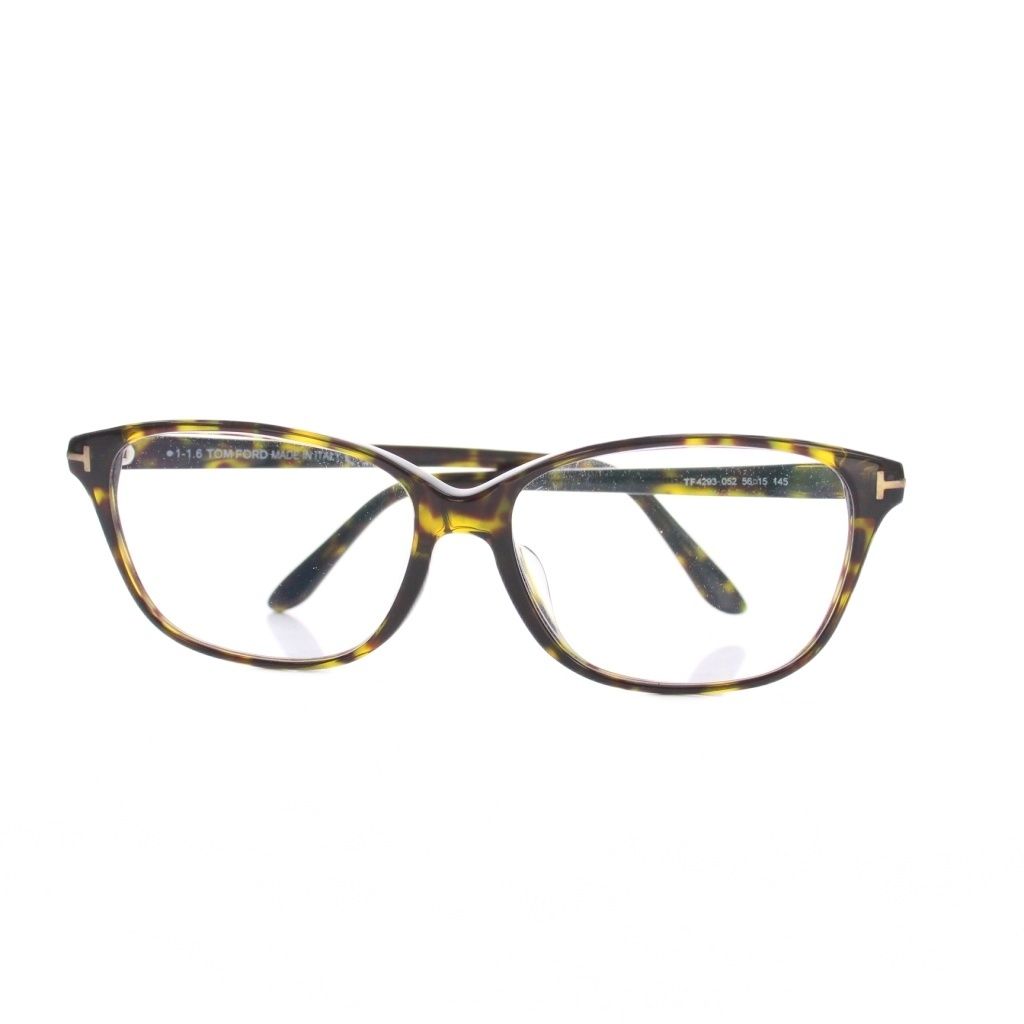 トムフォード TOM FORD 眼鏡 伊達メガネ 56□15 145 茶 カーキ TF4293 YM
