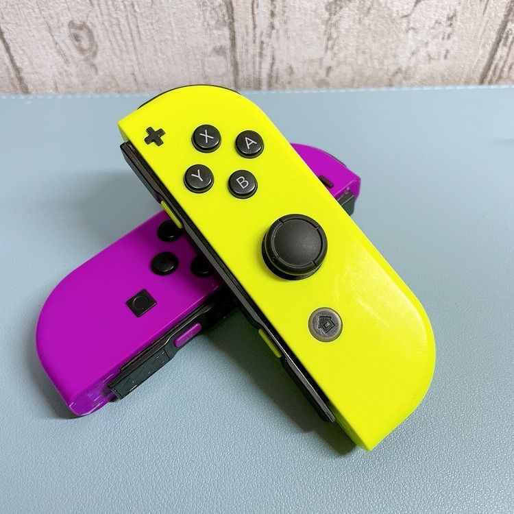 準美品 レアカラー パープル イエロー Switch 左右セット ジョイコン