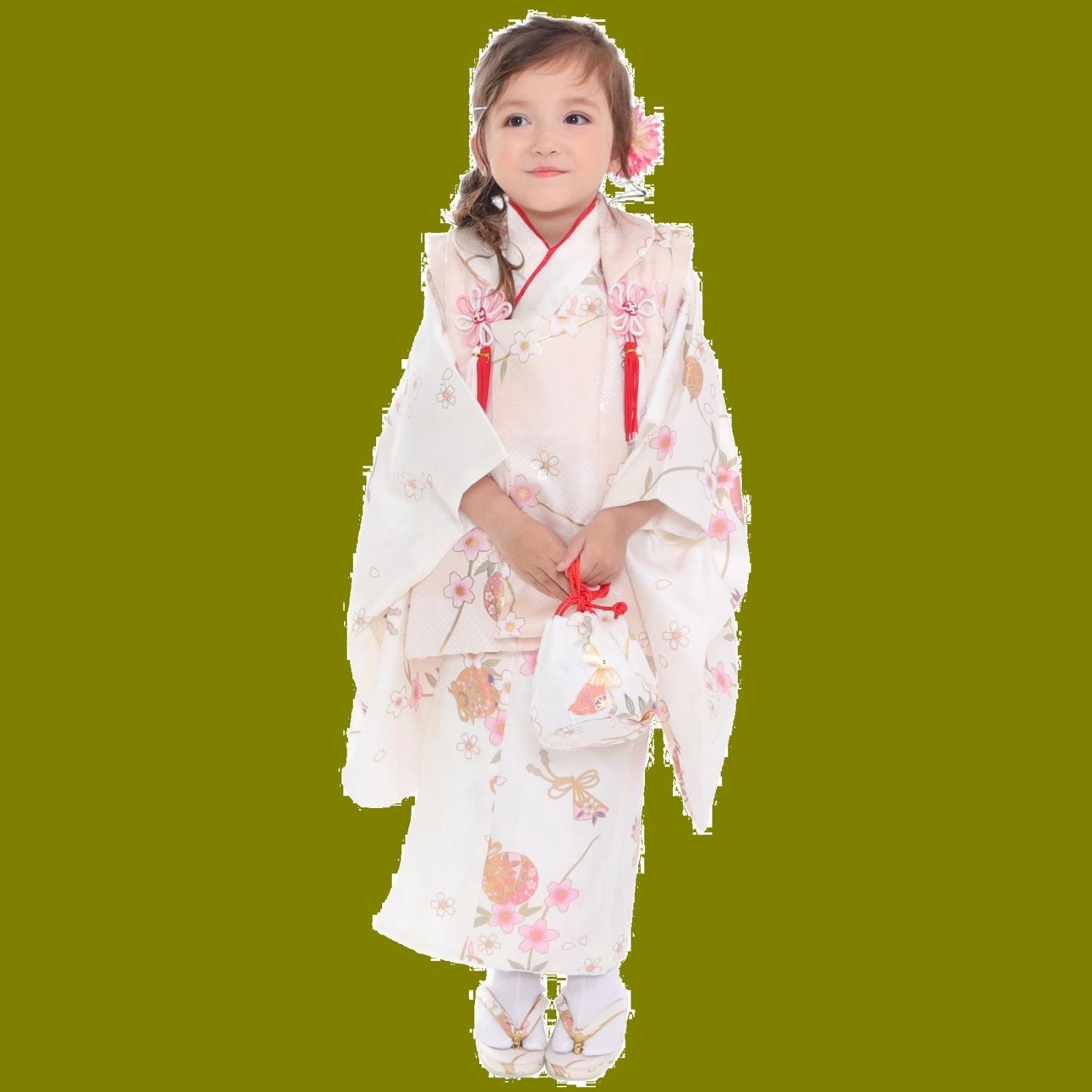 新着商品 着物 女の子 セット 被布 3歳 小物 七五三 フルセット 753 キョウエツ くすみ KYOETSU C