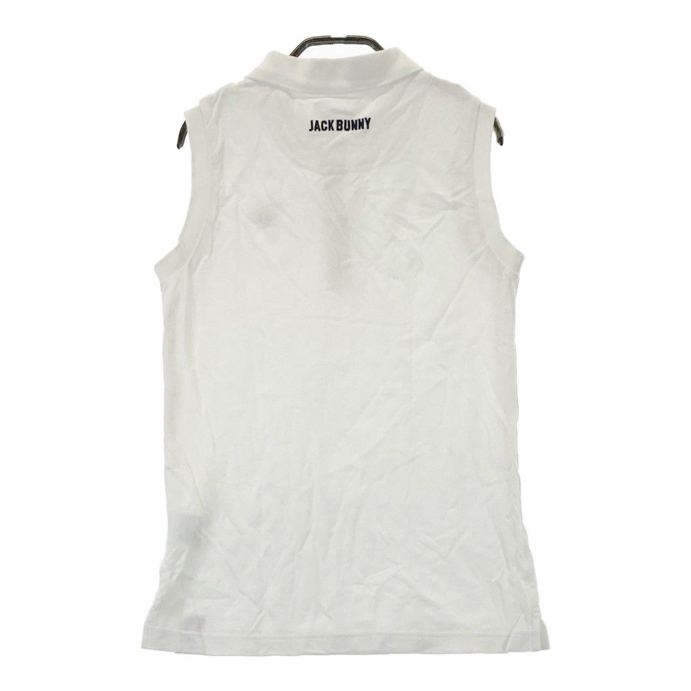 サイズ：0 JACK BUNNY ジャックバニー  ノスリーブポロシャツ ワッペン  ホワイト系 [240101441366] ゴルフウェア レディース ストスト