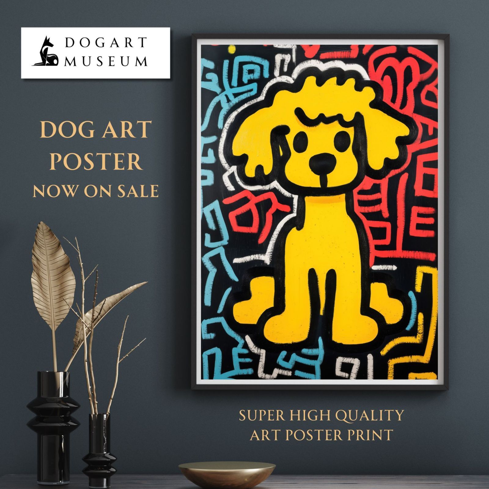 ハッピーライフ - プードル No.3 トイプードル ペットロス うちの子 記念日 アートポスター 犬の絵 犬のイラスト ギフト プレゼント