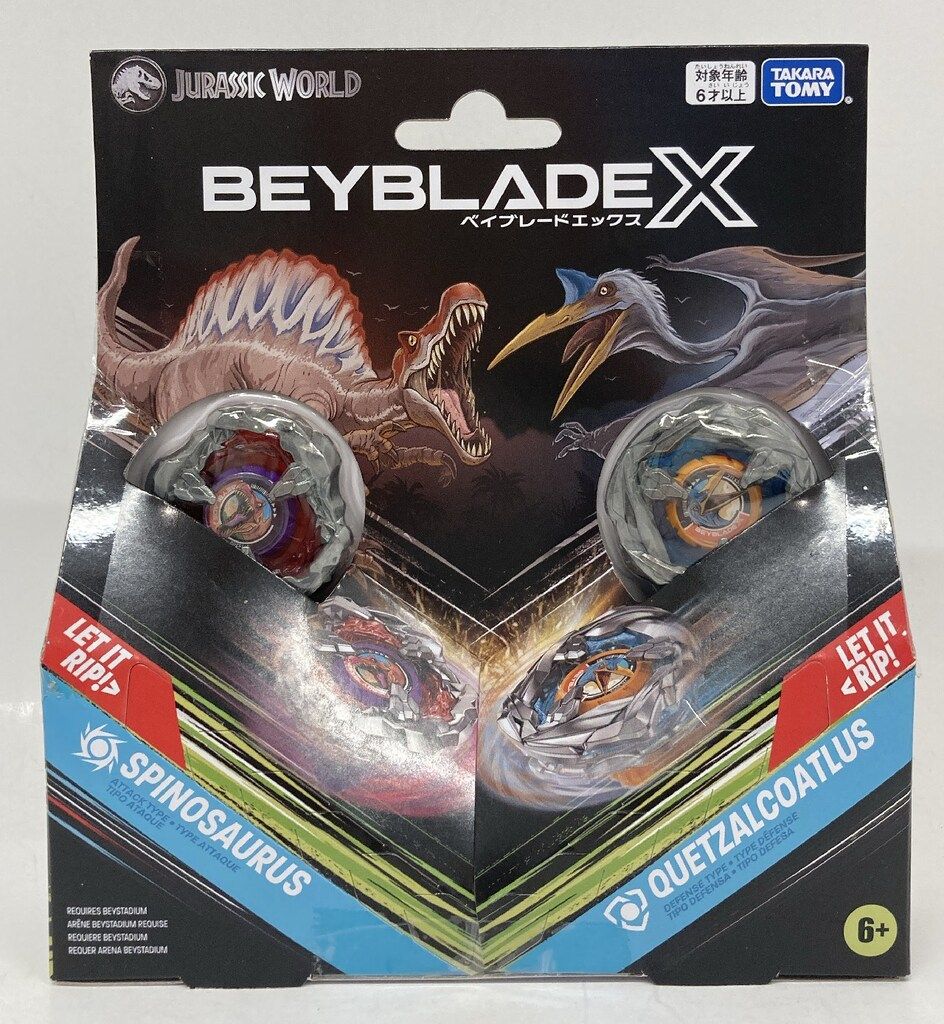 ベイブレードX　 T-レックス/モササウルス、スピノサウルス/ケツァルコアトルス 公式】ベイブレード開発チーム on X: 