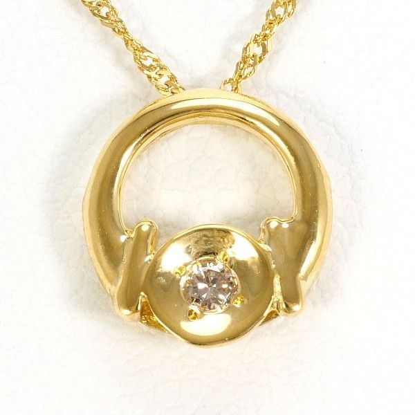 K18YG ネックレス NECKLACE ダイヤ 0.03 総重量約1.6g 約40cm
