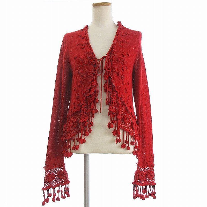 ピンクハウス PINK HOUSE 美品 カーディガン ボレロ ニット 長袖