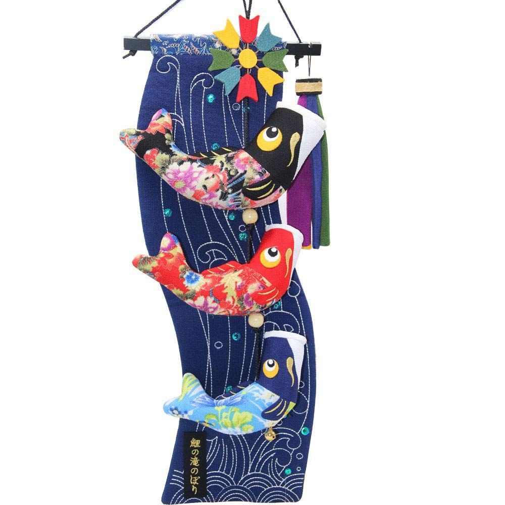 タペストリー オシャレ コンパクト 室内 58ｃｍ 小 鯉の滝登り 室内鯉幟セット こいのぼり 鯉のぼり