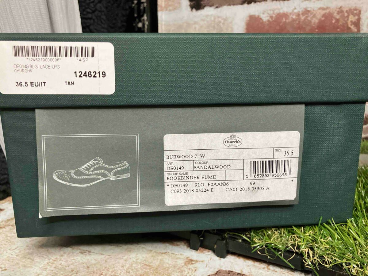 s|チャーチ|BURWOODWG|バーウッド|ポリッシュドバインダーカーフ|23.5cm|UK36.5
