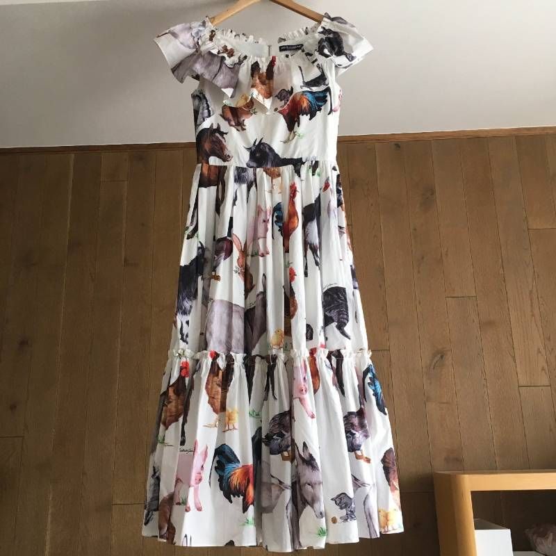 美品 DOLCE & GABBANA ドルチェ＆ガッバーナ アニマル柄 ワンピース 