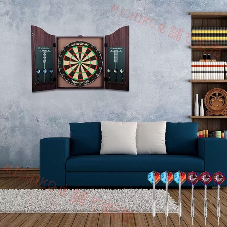 ダーツボードセット ソフトチップダーツ12本付きダーツボードキャビネットセット