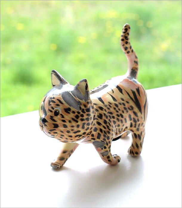 貯金箱 おしゃれ 陶器 猫 ねこ キャット オブジェ 置物 かわいい