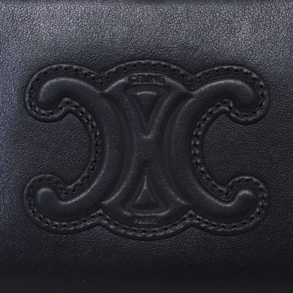 CELINE コンパクト ジップウォレット キュイル トリオンフ
