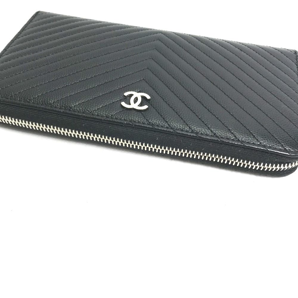 CHANEL シャネル 長財布 Vステッチ キルティング A50097