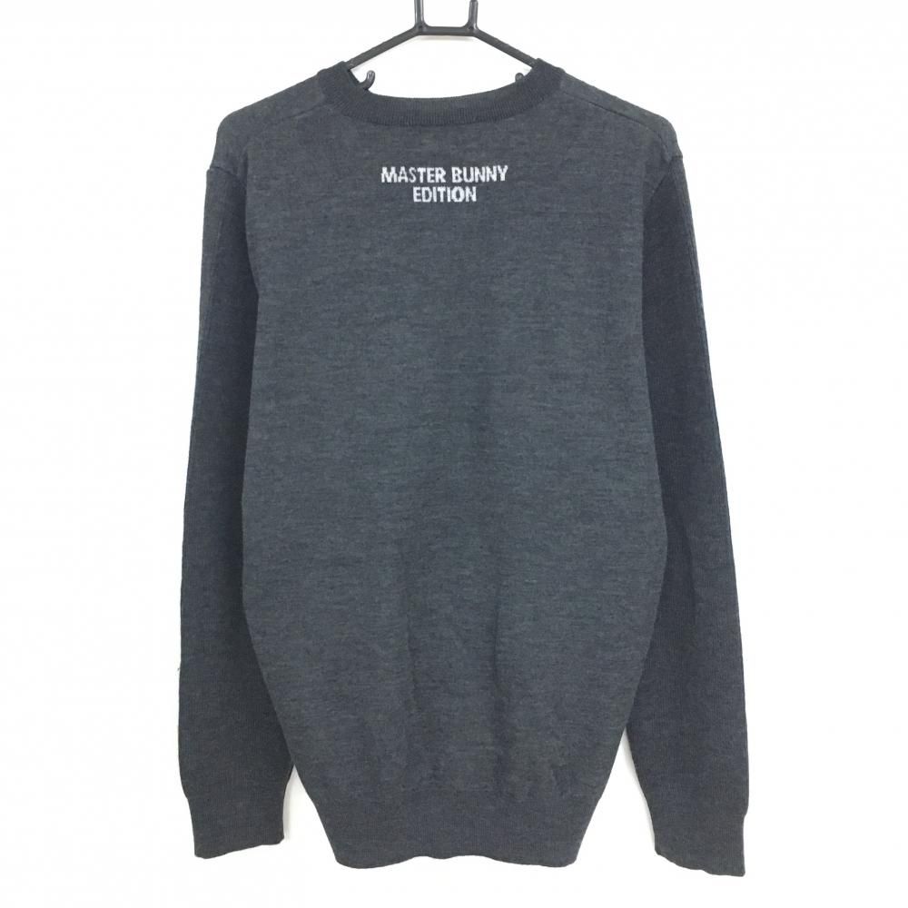 超 マスターバニー×LOONEY TUNES セーター 杢グレー×白 メンズ 5 L ゴルフウェア 2025年モデル MASTER BUNNY EDITION WWW_OLIVIERBERNSTEIN_COM