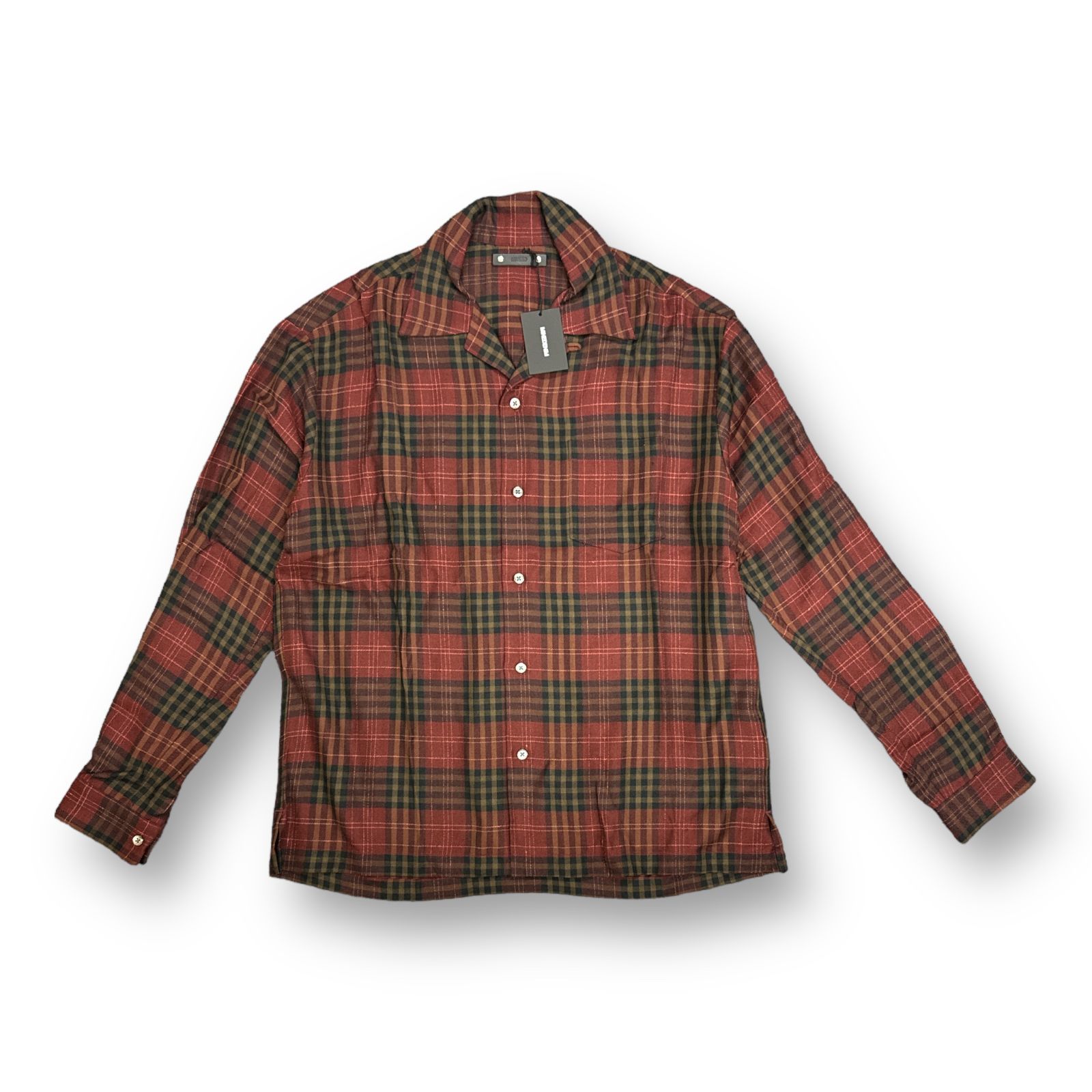 参考上代37400円 新品 MINEDENIM 23SS Ry.Wool Check Open