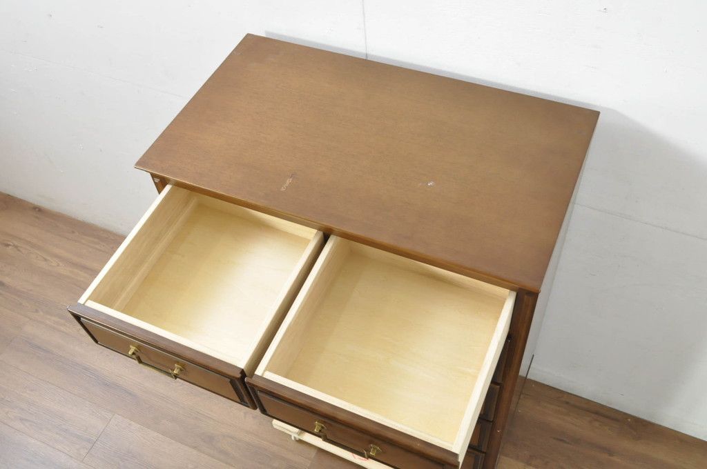 取付無料！大川家具 高野木工 レッチェ 北欧風天然木W105ハイチェスト