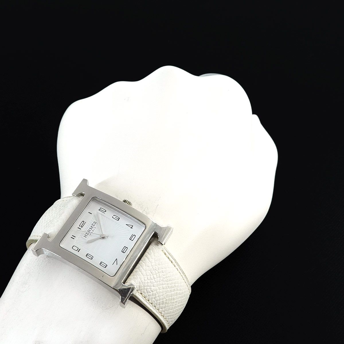 HERMES エルメス Hウォッチ HH1.810 エトゥープ SS 革