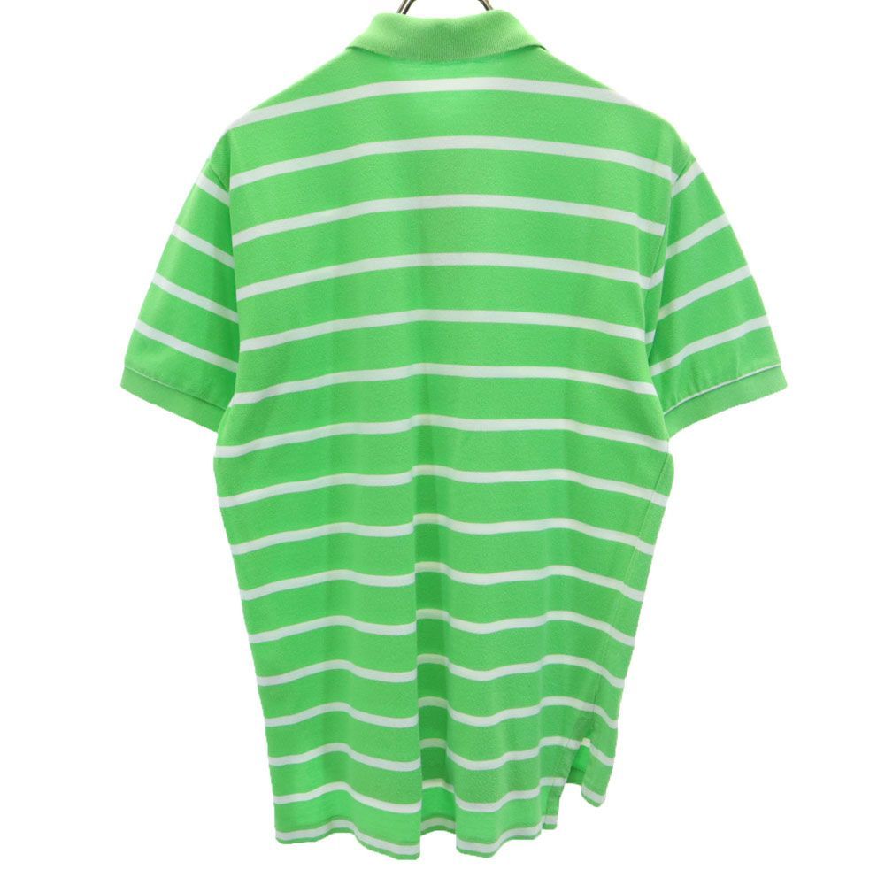 Polo by Ralph Lauren半袖ポロシャツ古着ボーダーunisex緑 ポロシャツ 半袖 ボーダー ポロベア XS 緑 グリーン（2025/02/08