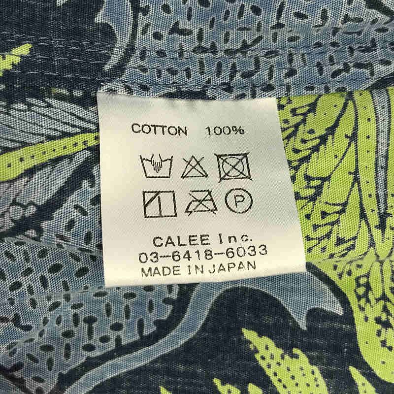 美品 CALEE 花 柄 コットン レーヨン オープンカラー アロハ シャツ M 美品 CALEE 花 柄 コットン レーヨン オープンカラー アロハ