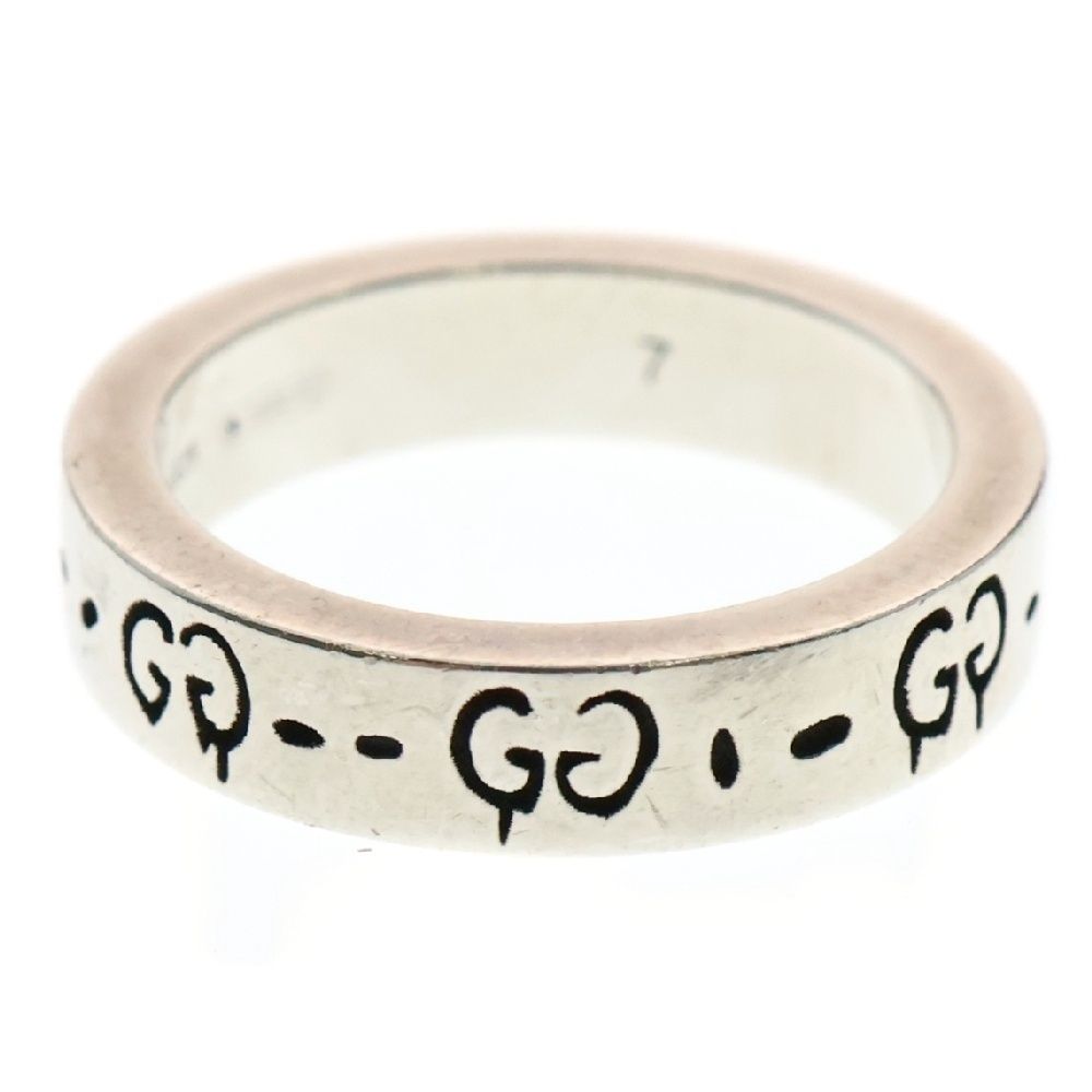 GUCCI (グッチ) GGロゴ ゴースト スカル リング Ag925 シルバー #7