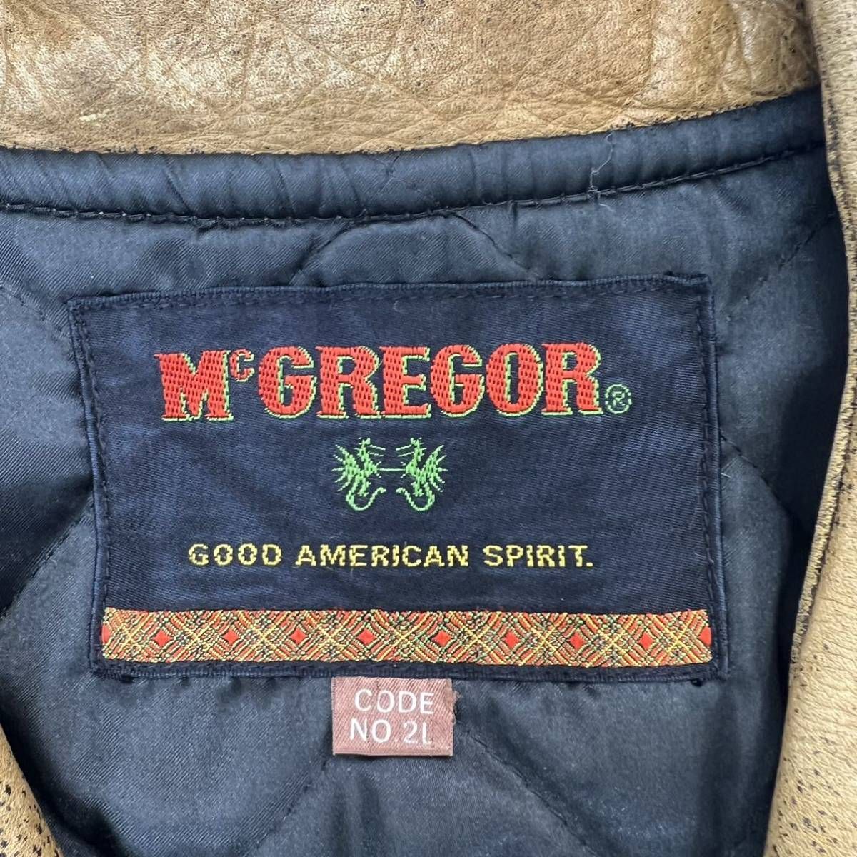 McGREGOR ☆ 袖革 スタジャン スタジアムジャンパー ブラック ブラウン 