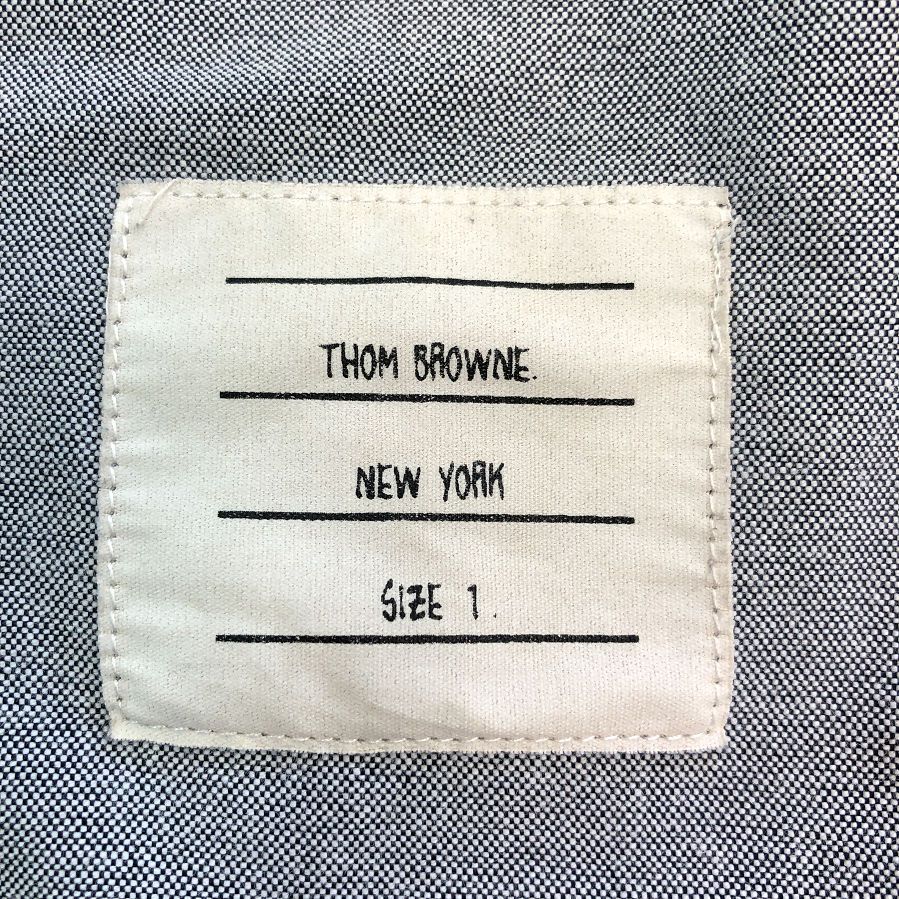 THOM BROWNE トムブラウン ボタン ダウン シャツ ライト グレー