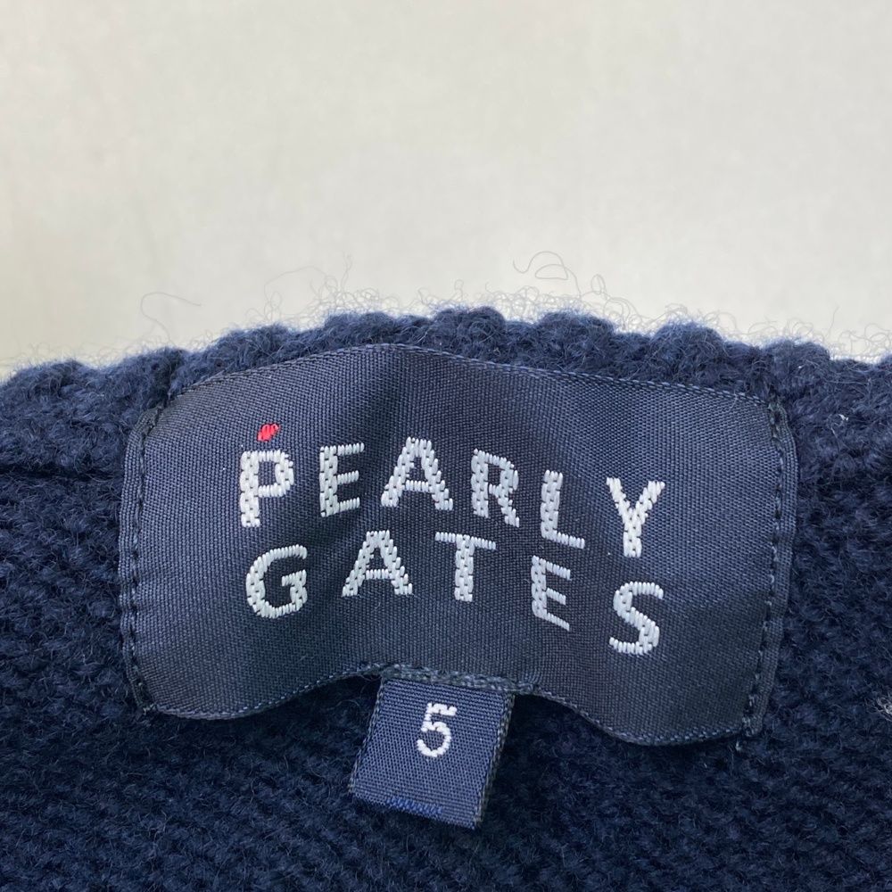 サイズ：5 PEARLY GATES パーリーゲイツ ニット ジップジャケット