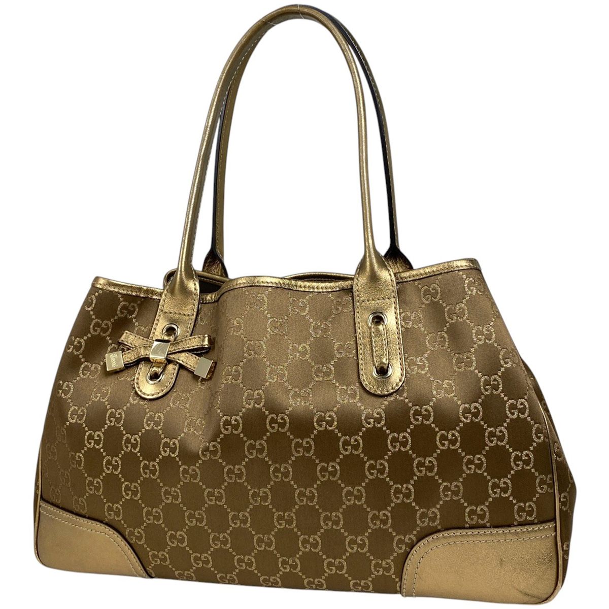 グッチ GUCCI プリンシー トートバッグ GG柄 ハンドバッグ リボン 