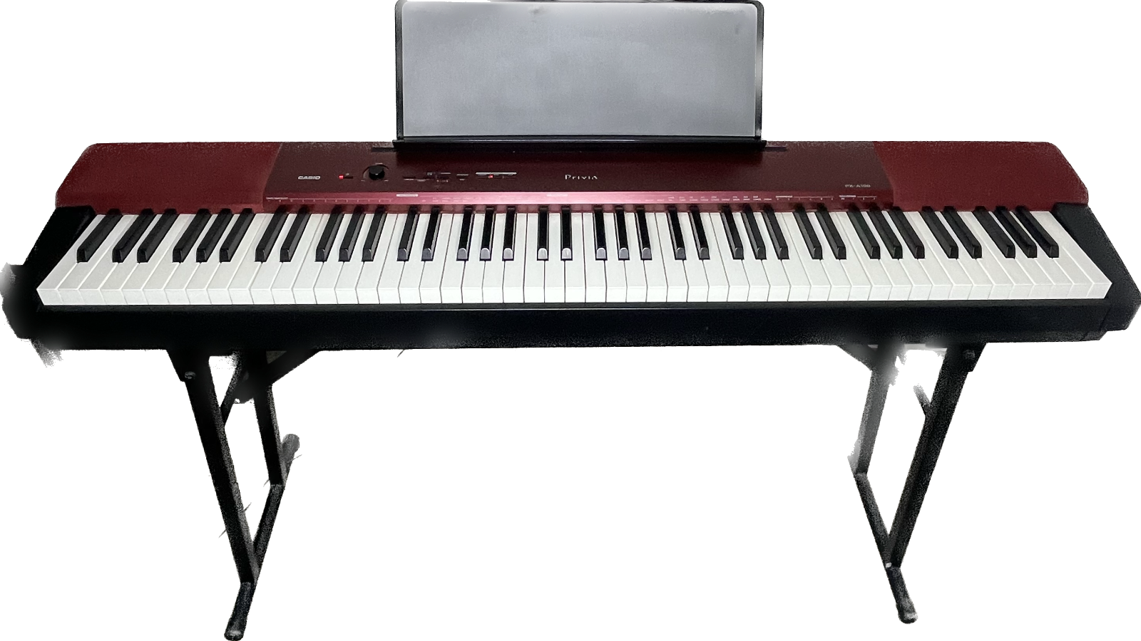 CASIO 電子ピアノ PX-A100 メタリックレッド調 スタンド ペダル AC