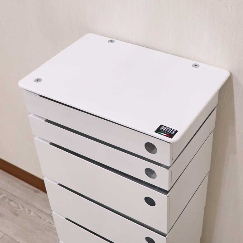 ファイルラック イタリア アイアン DOTTUS 5段 レターケース ホワイト