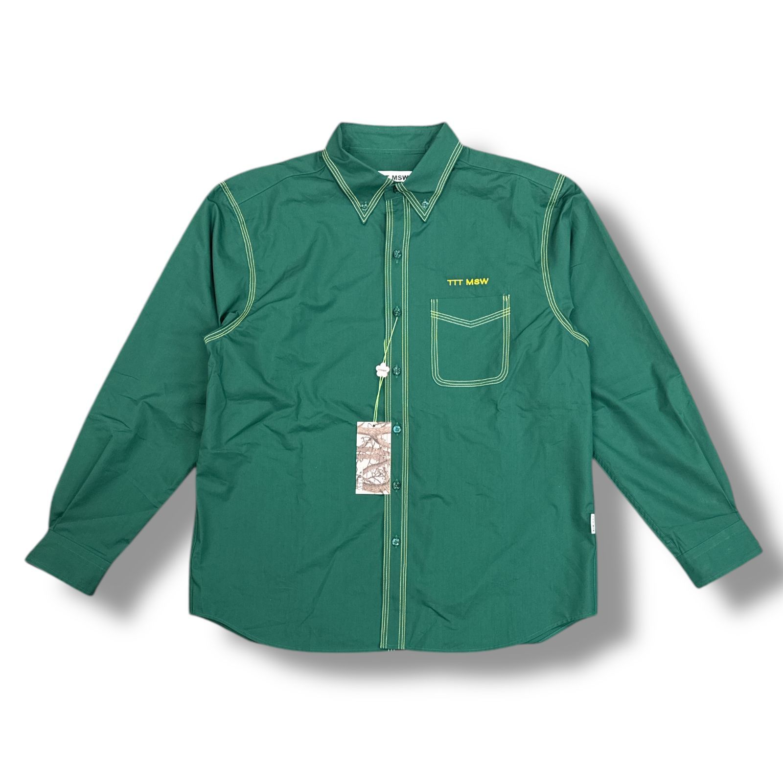 参考上代37400円 未使用品 TTT MSW 24SS Button down shirt ボタン