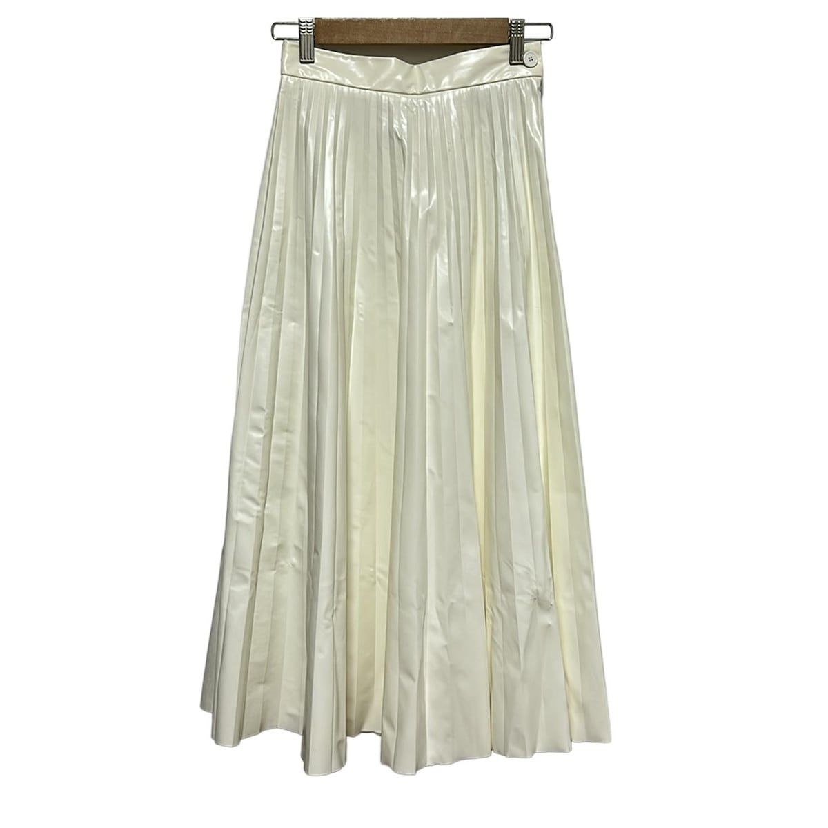 MM6 エムエムシックス ロングスカート サイズ36 M レディース - アイボリー マキシ丈|プリーツ