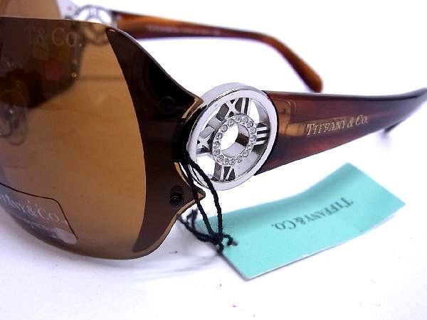 ■新品■未使用■ TIFFANY&Co. ティファニー TF 3003-B 6001/73 アトラス ラインストーン サングラス メガネ 眼鏡  ブラウン系 AJ8747yZ