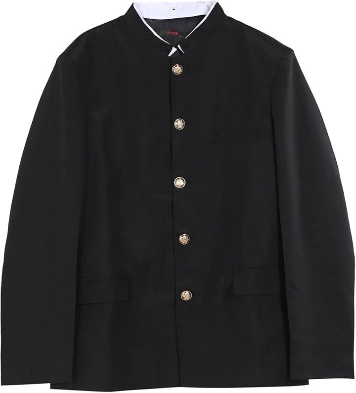 CosMisty 学ラン 男装 コスプレ 制服 学生 衣装 男子 仮装 学校 高校生 応援団 学生服 コスチューム( ブラック,  L:160cm)