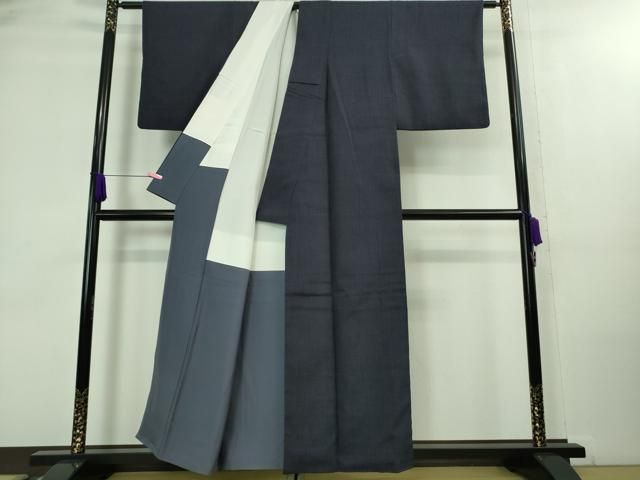 平和屋着物□極上 本場結城紬 重要無形文化財 色無地 薄花色 やまと