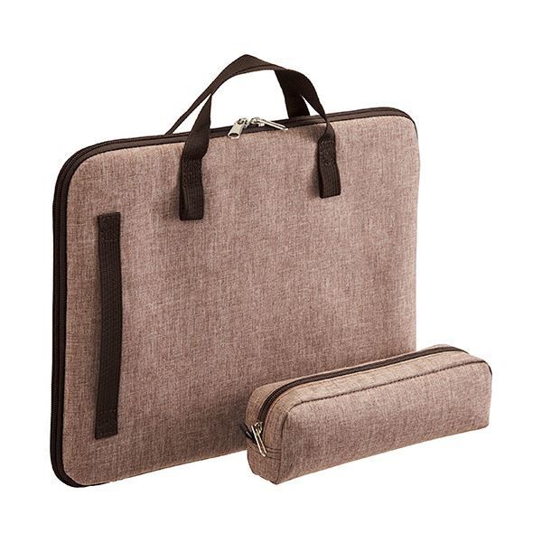 ライオン事務器ノートパソコン用ケース レビモ 360×15×270mm ブラウン NB-27 C 1個