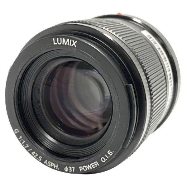 パナソニック LUMIX G 42.5mm|F1.7 ASPH.|POWER O.I.S. H-HS043-K 単焦点レンズ ブラック h-hs043-k 非常に良い A