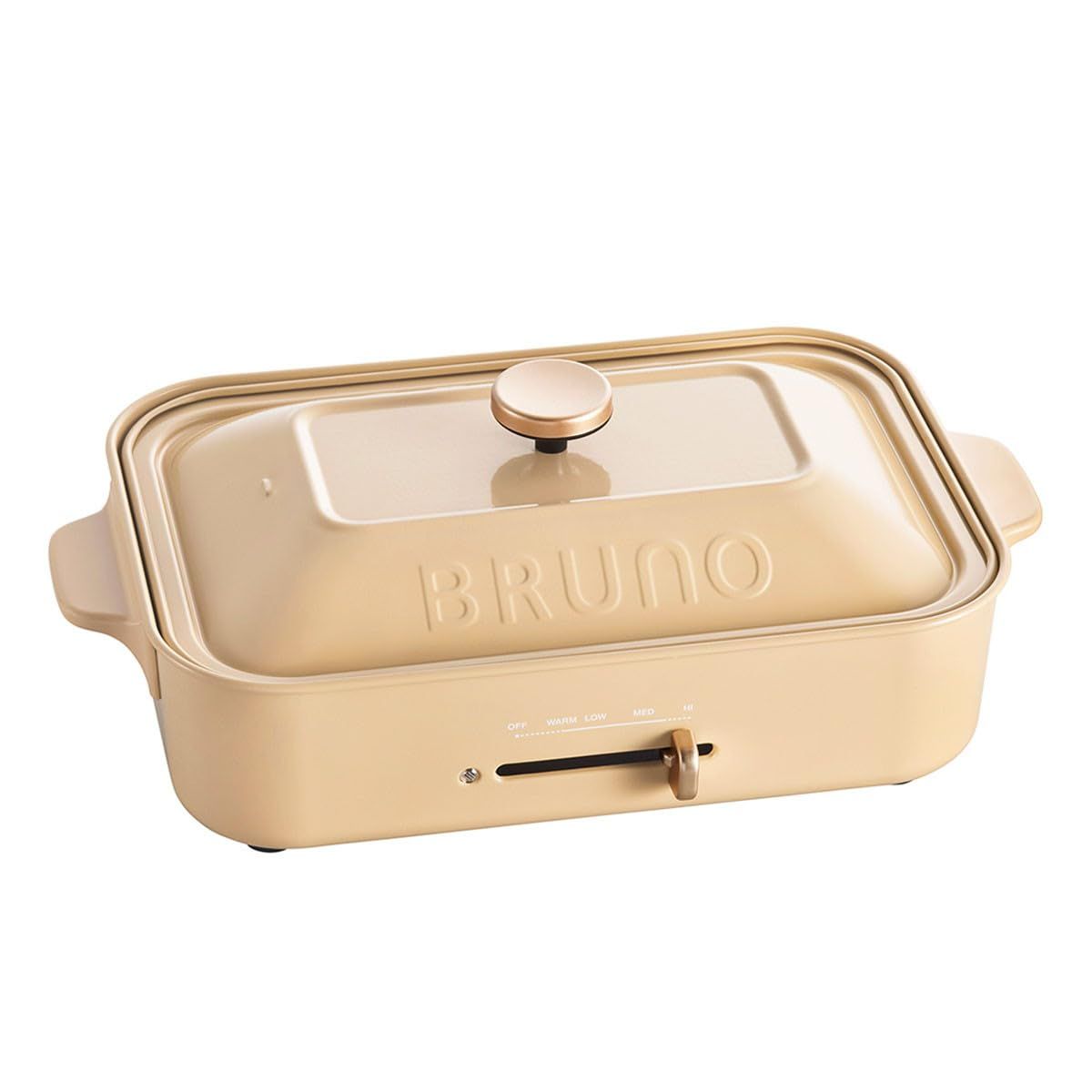 BRUNO ブルーノ コンパクトホットプレート 本体 プレート2種 たこ焼き 平面 レシピブック 付き イエロー Yellow 黄 おしゃれ かわいい これ1台 一台 蓋 ふた付き 1200w 温度調節 洗いやすい 1人 2人 3人 用 小型 ひとり暮らし