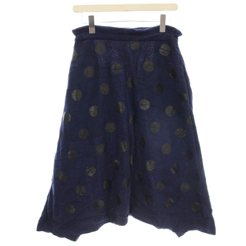 ワイズ Y s ヨウジヤマモト サルエルパンツ ドット 水玉 イージーパンツ 2 ネイビー 黒 YL-T15-966 | G