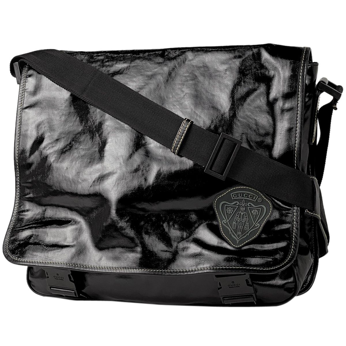 グッチ GUCCI クレストエンブレム ショルダーバッグ メッセンジャー  
