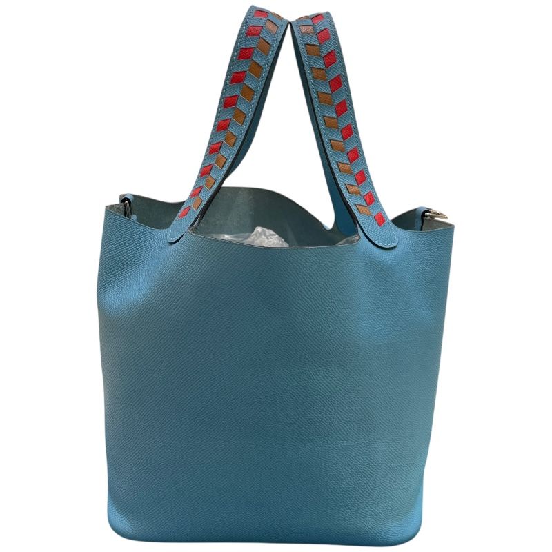 エルメス HERMES ピコタンロックMM トレサージュ D刻 ブルー