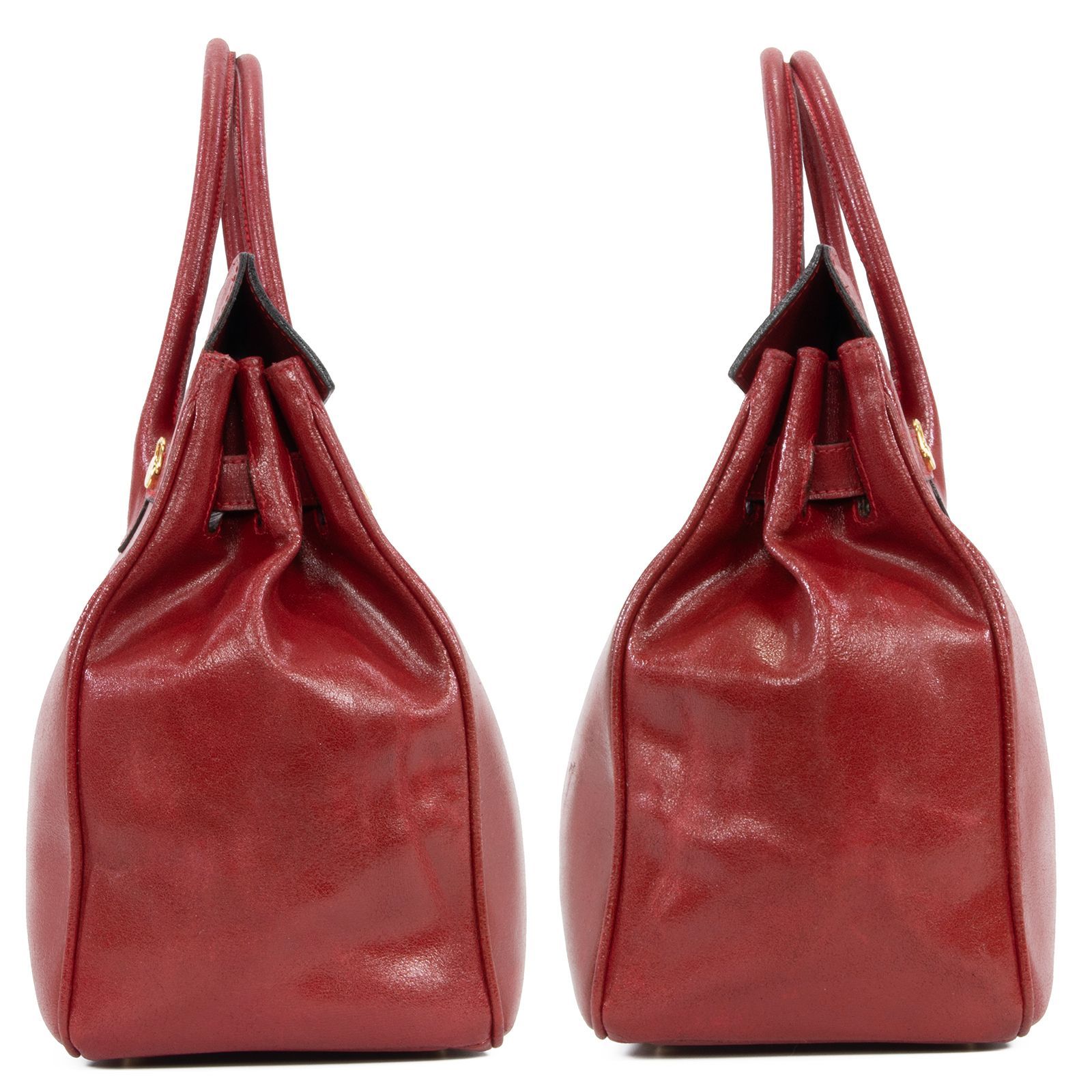 本物 オールドフェンディ ハンドバッグ レディース 赤 レッド FFロゴ