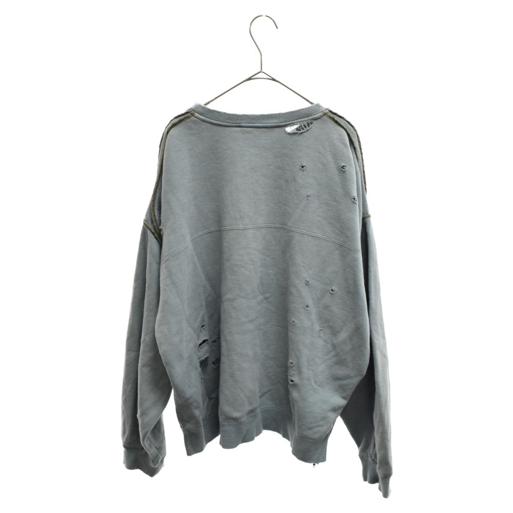 YOKE ヨーク 20AW OVERSIZED PIPING DAMAGE SWEAT オーバーサイズ 