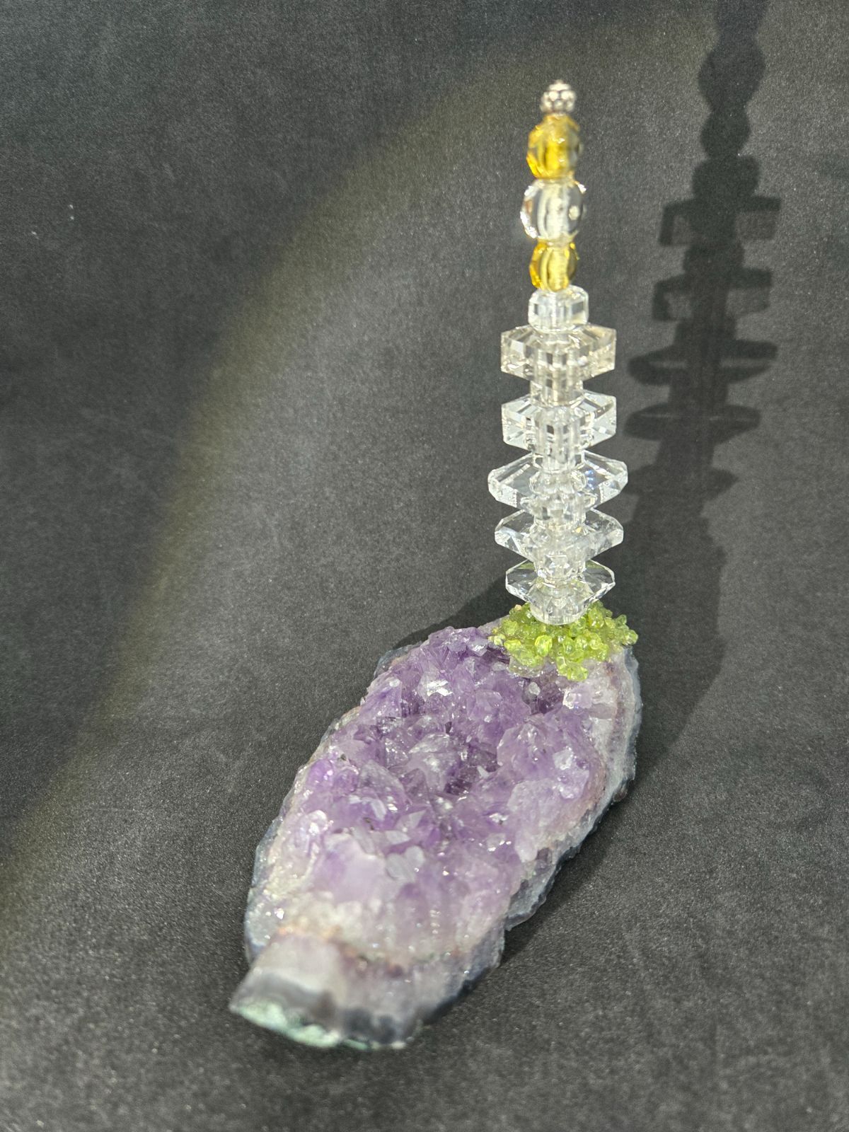 071839 ラスト❗️天然アメジスト原石 亀さんの置き物