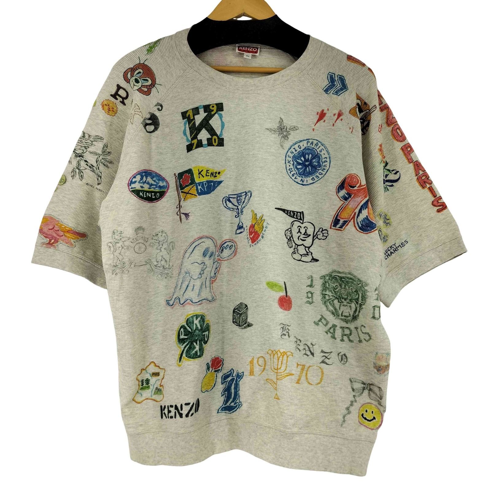 ケンゾーパリス KENZO PARIS Drawn Varsity Seasonal T -Shirt メンズ JPN：XL 