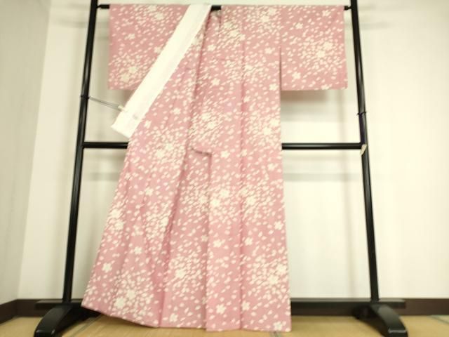 平和屋着物●上質な小紋　瓢箪　ひょうたん　舞桜文　正絹　逸品　DAAS2089tw 平和屋着物○上質な小紋 瓢箪 ひょうたん 舞桜文 正絹 逸品 DAAS2089tw