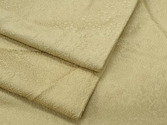 平和屋着物●上質な色無地 舞花地紋 利休茶色 正絹 CAAX3086th