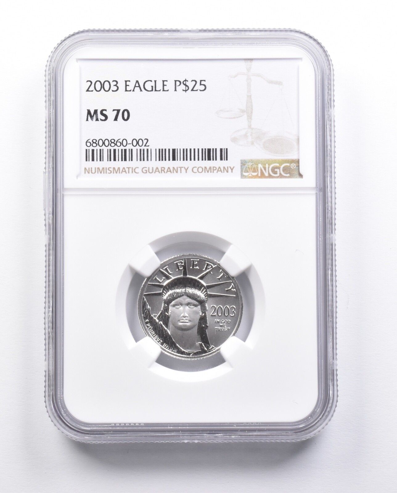 MS70 2003 $25 アメリカンプラチナイーグル 1|4オンス プラチナ NGC