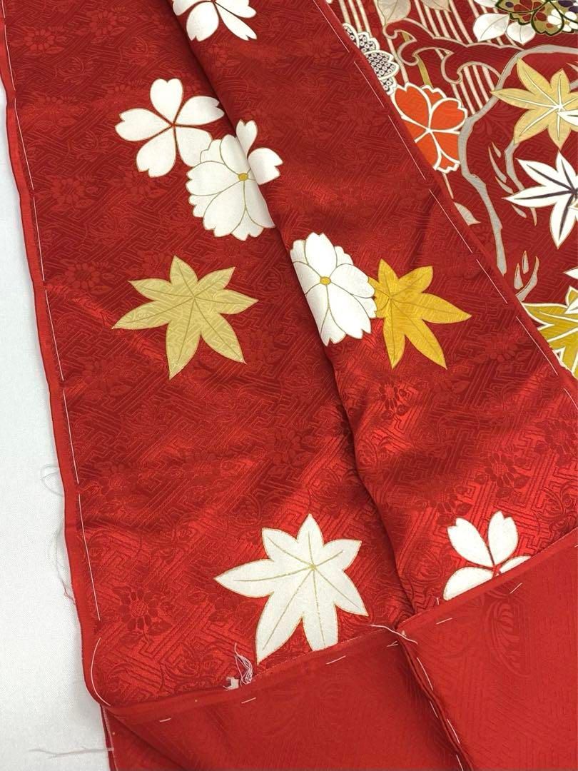 振袖 久保耕 久美すがた 仮絵羽 京友禅 振り布付き 正絹 未仕立て品 八掛付き 振袖 久保耕 久美すがた 仮絵羽 京友禅 振り布付き 正絹 未仕立て品 八